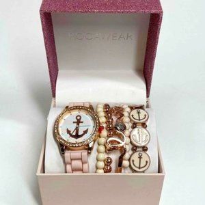 Rocawear Nautical Watch & Bracelet Set